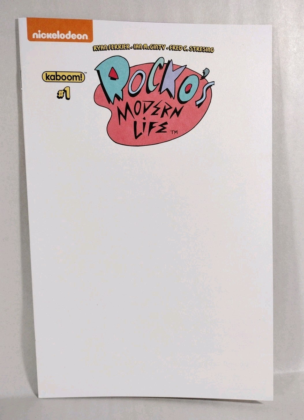 Rocko's Modern Life #1 (2017) Boom Studios Blank Sketch Variant Cover Comic NM