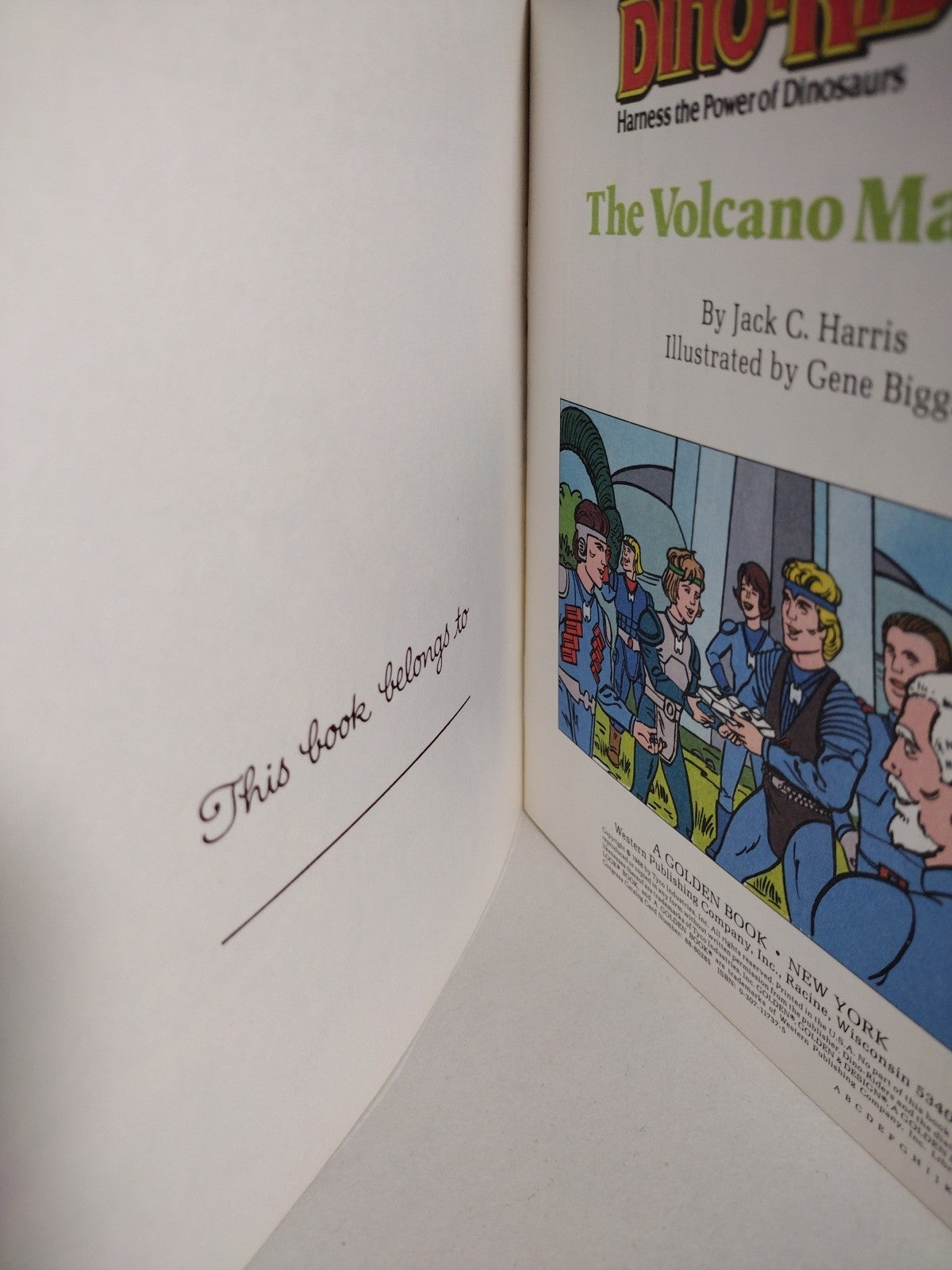 Dino-Riders The Volcano Machine (1988) Golden Book Jack C. Harris Gene Biggs New