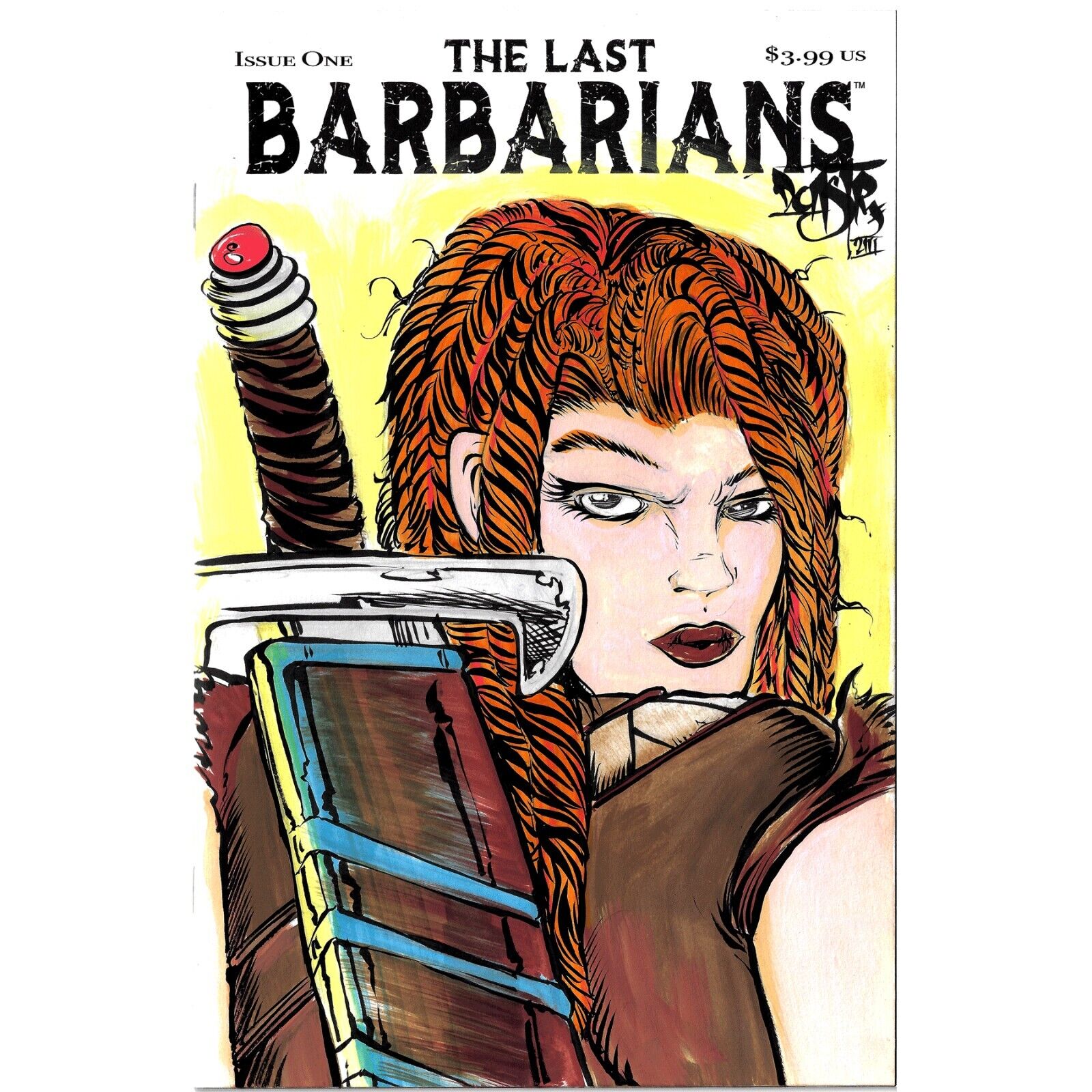 Last Barbarians 1 (2023) Blank Cover Variant Image Comic w Original DCastr Art