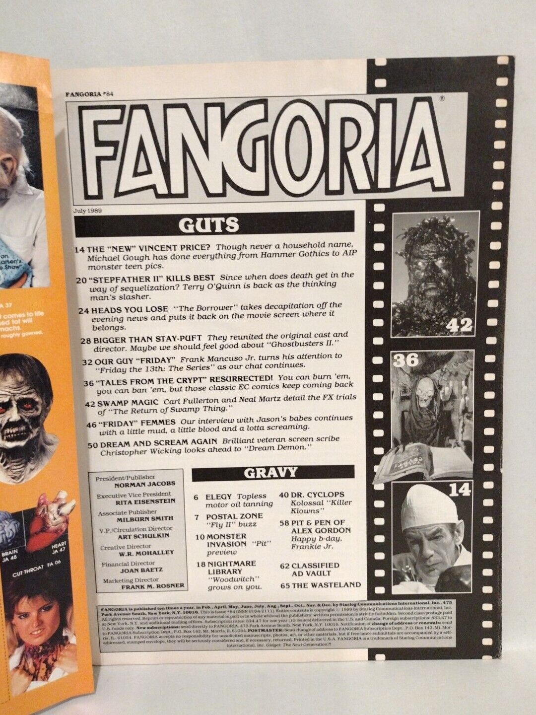 Fangoria Magazine #84 (1989) Borrower Tales From The Crypt Women Of Friday 13th