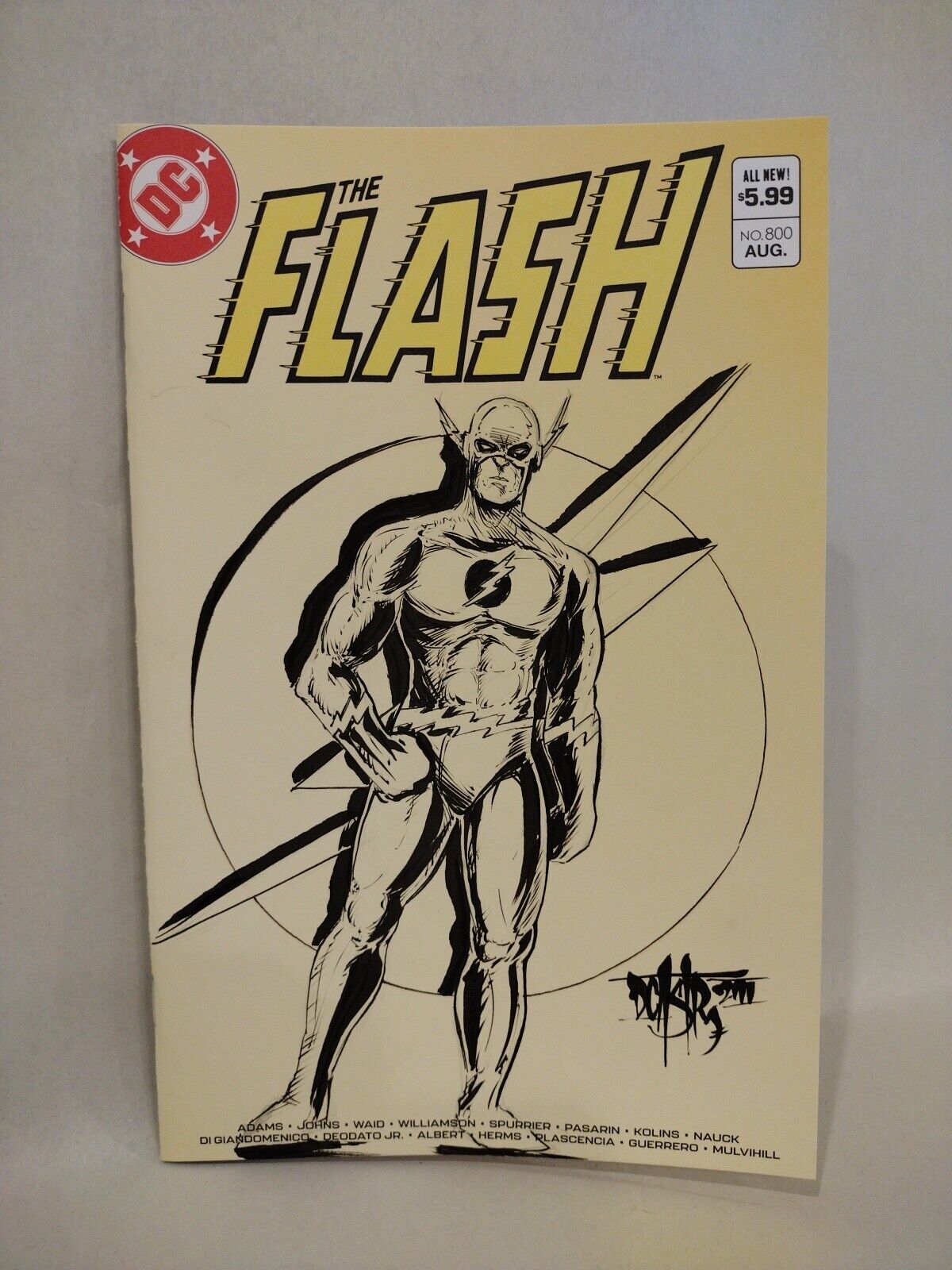 FLASH #800 (2023) DC Comic Sketch Cover Variant W Original DCastr Reverse Art 