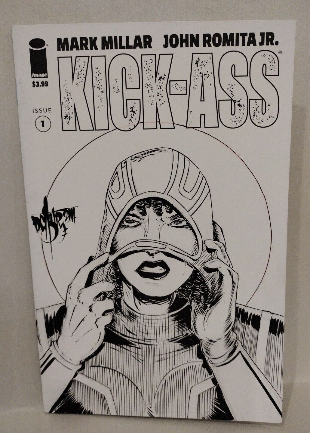 Kick-Ass #1 (2018) Blank Cover Variant Image Comic W Original DCastr Art Arg COA