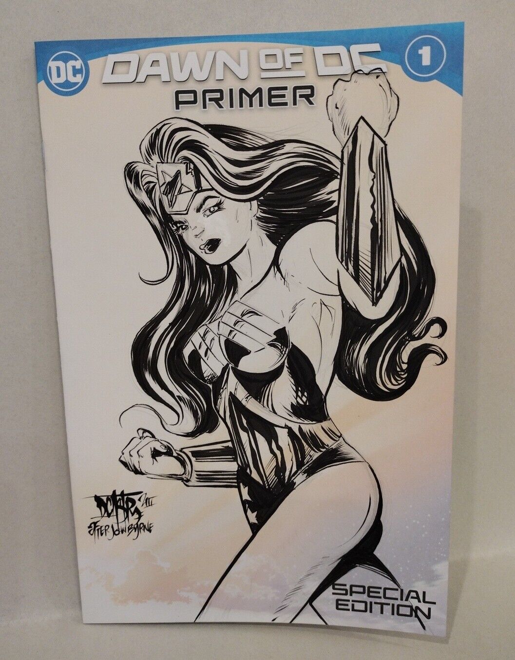 Dawn Of DC #1 (2023) Sketch Variant Comic W Original Dave Castr Wonder Woman Art