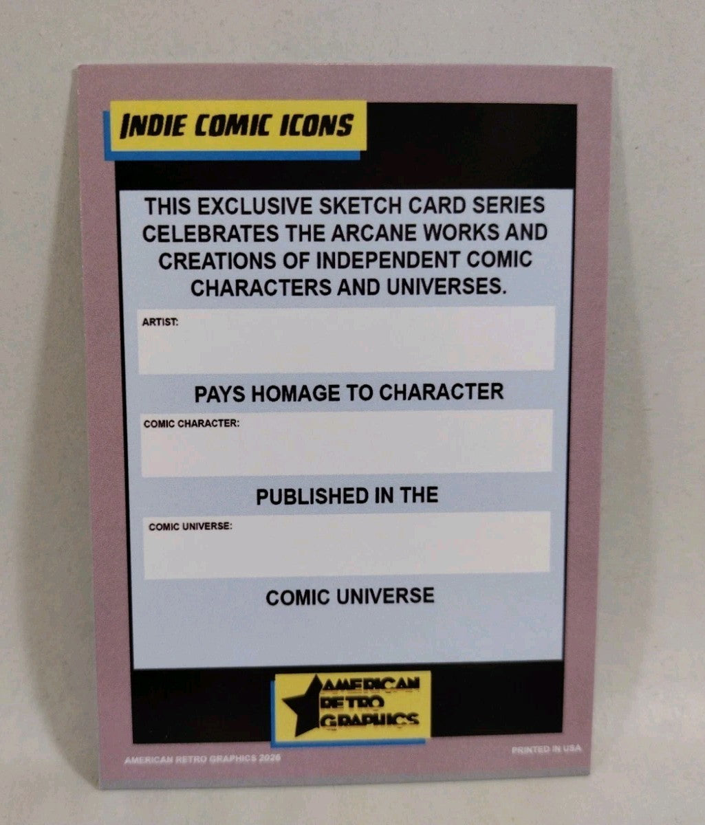 Indie Comic Icons (2026) American Retro Graphics Blank Sketch Card Lot Of 3