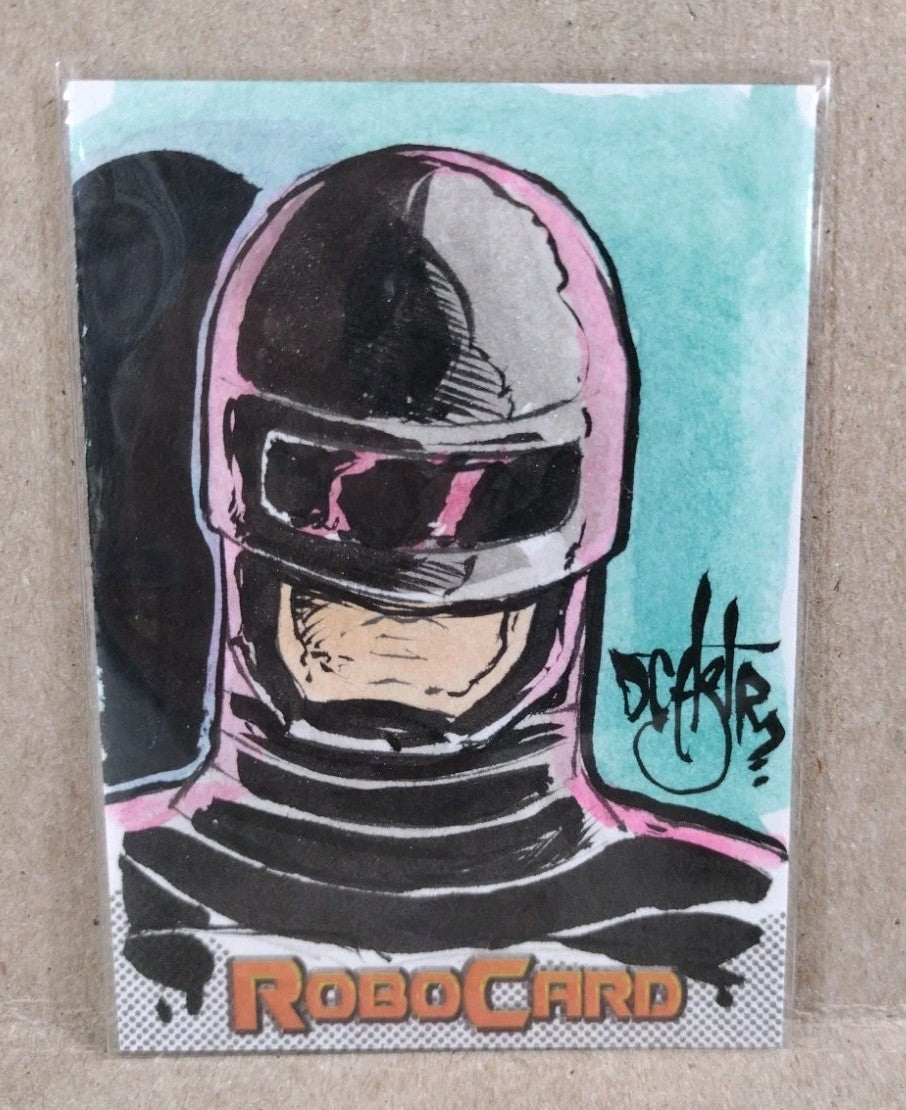 Robocard 2026 American Retro Graphics Sketch Card W Original DCastr Robocop Art