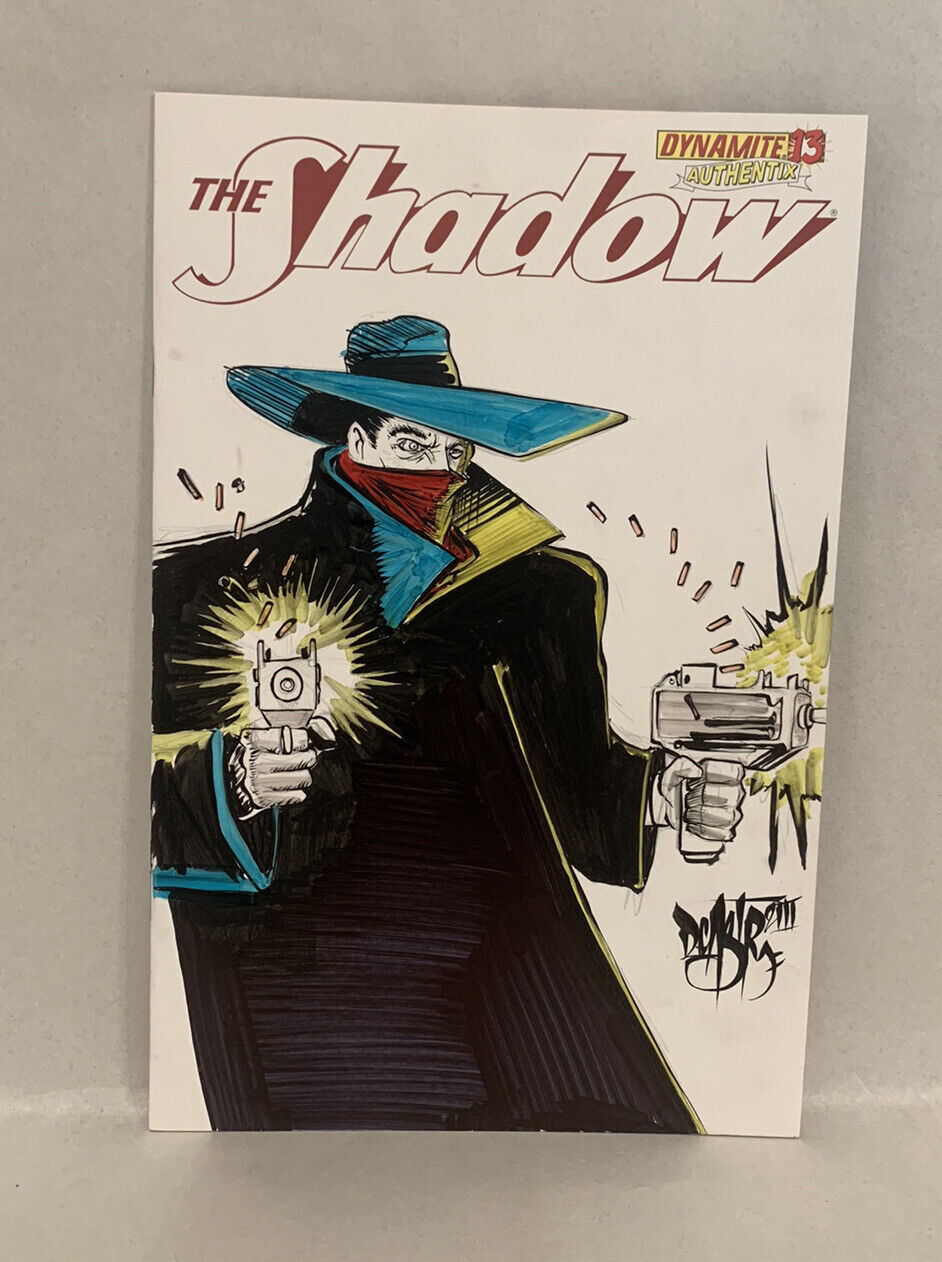 The Shadow #13 Blank Variant Cover Comic 2013 W Original Art David Castr