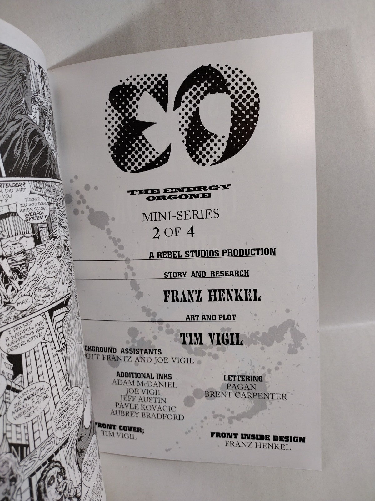 EO #2 (1994) Rebel Studios Comic LTD SDCC Tim Vigil Signed #'d Variant 607/1000