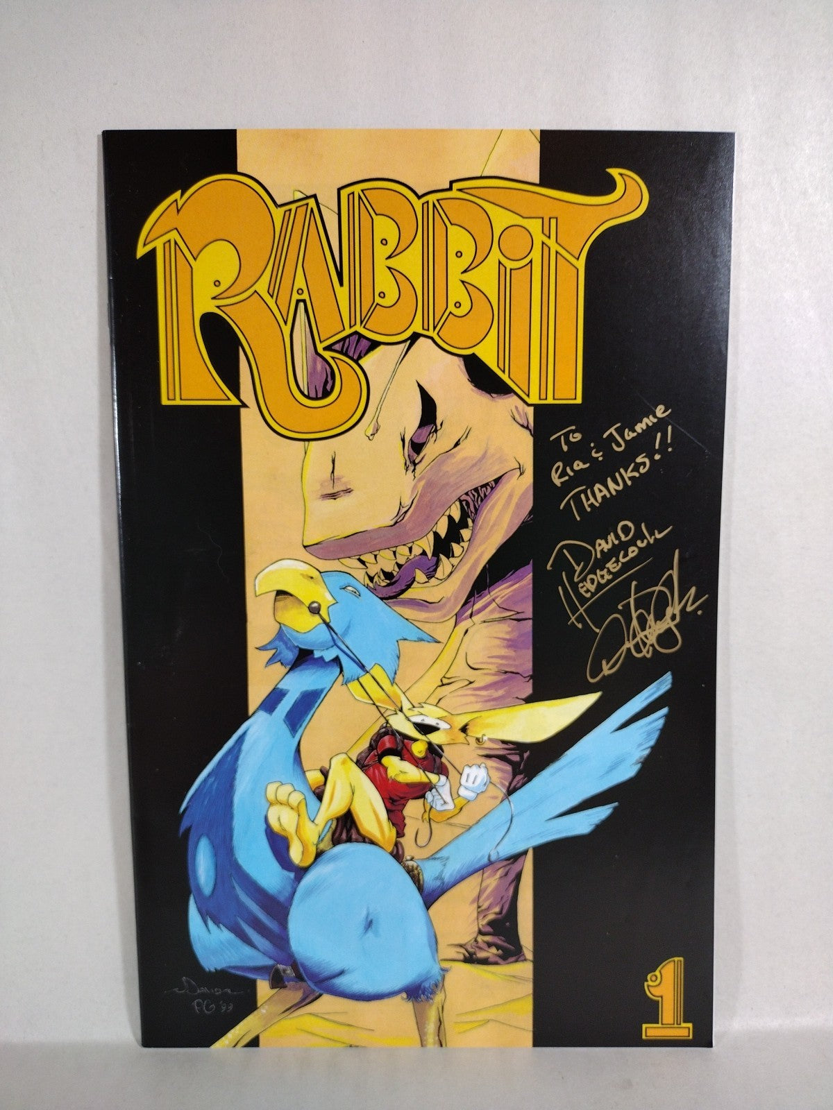 Rabbit #1 + Ashcan (1999) Sharkbait Press Comic Signed David Daniel Hedgecock