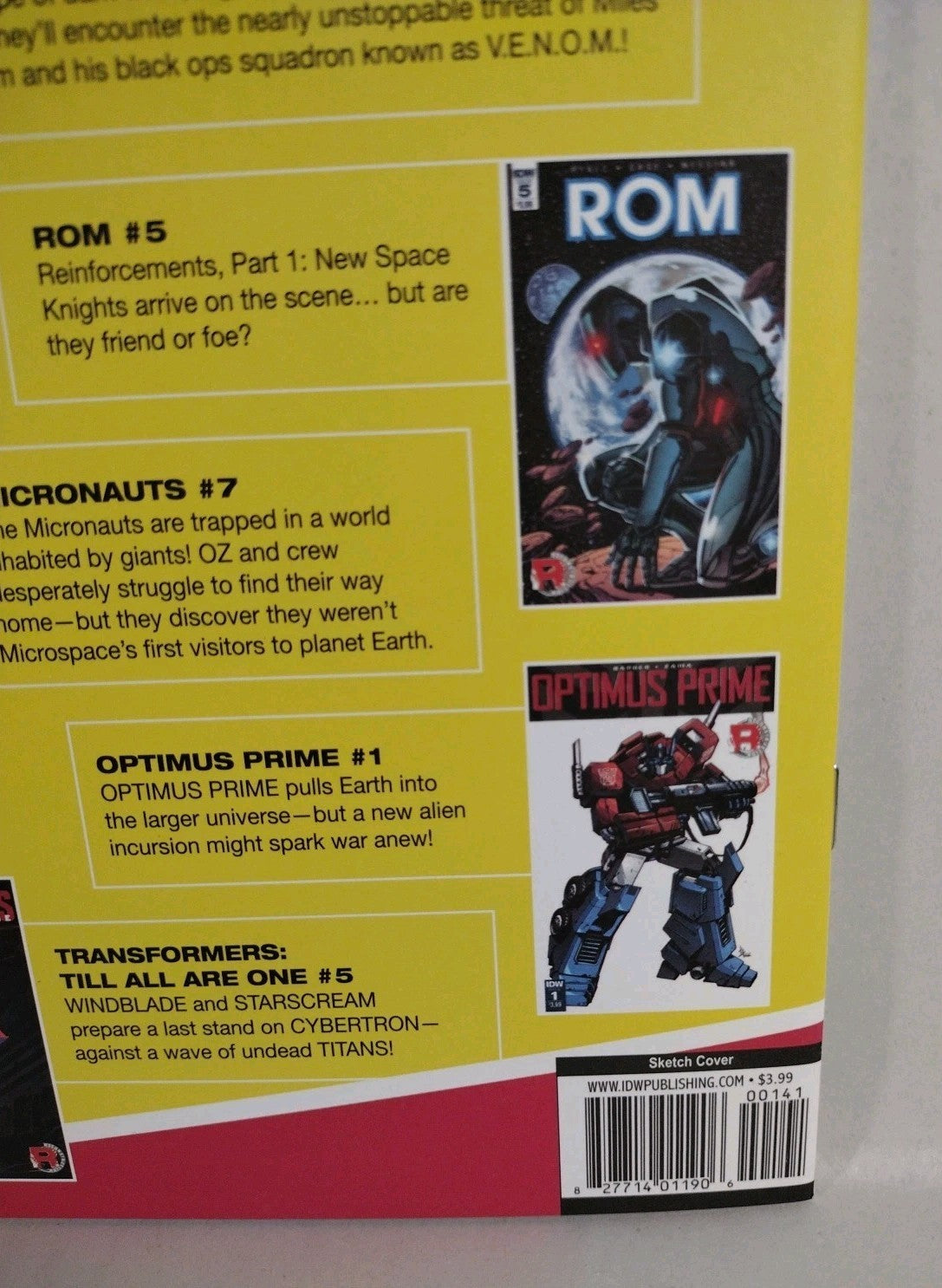 Mask 1 (2016) Mobil Armored Strike Kommand IDW Blank Sketch Var Cvr Comic New NM