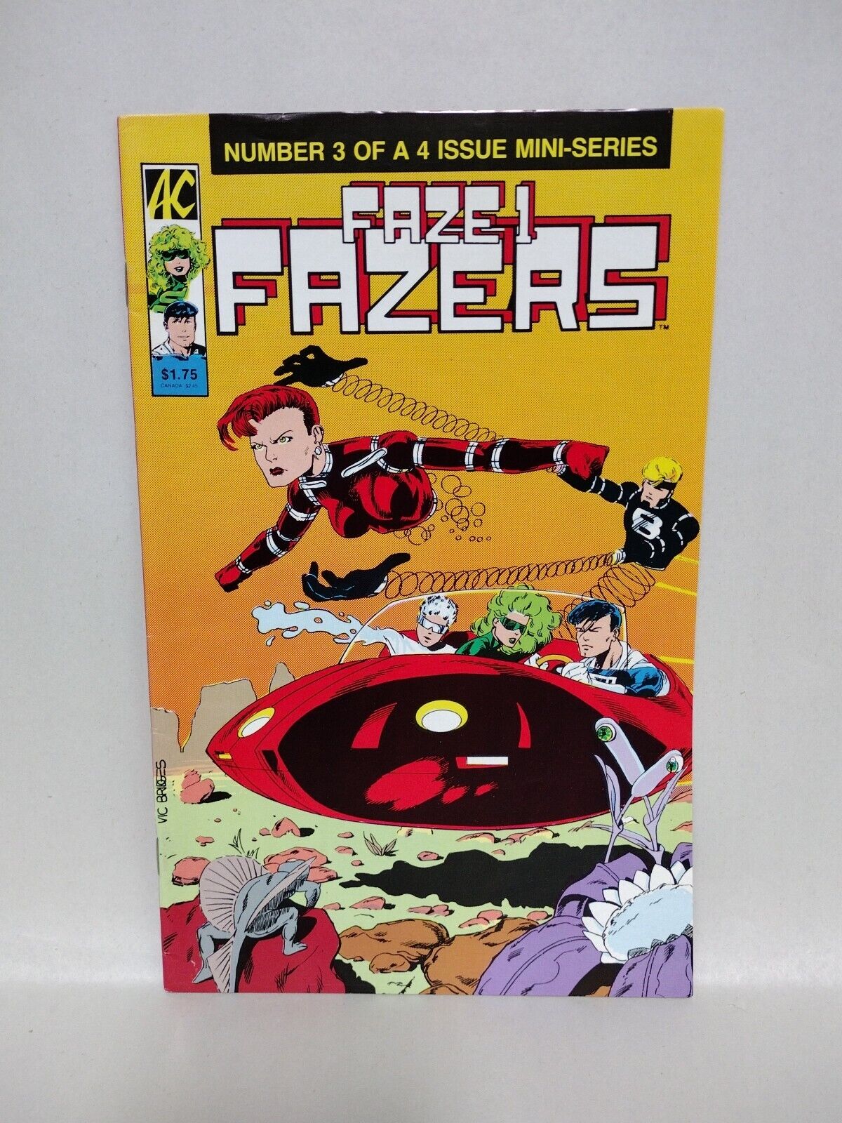 FAZE ONE FAZERS (1985) Complete AC Comics Set #1 2 3 4 Vic Bridges SKETCHBOOK