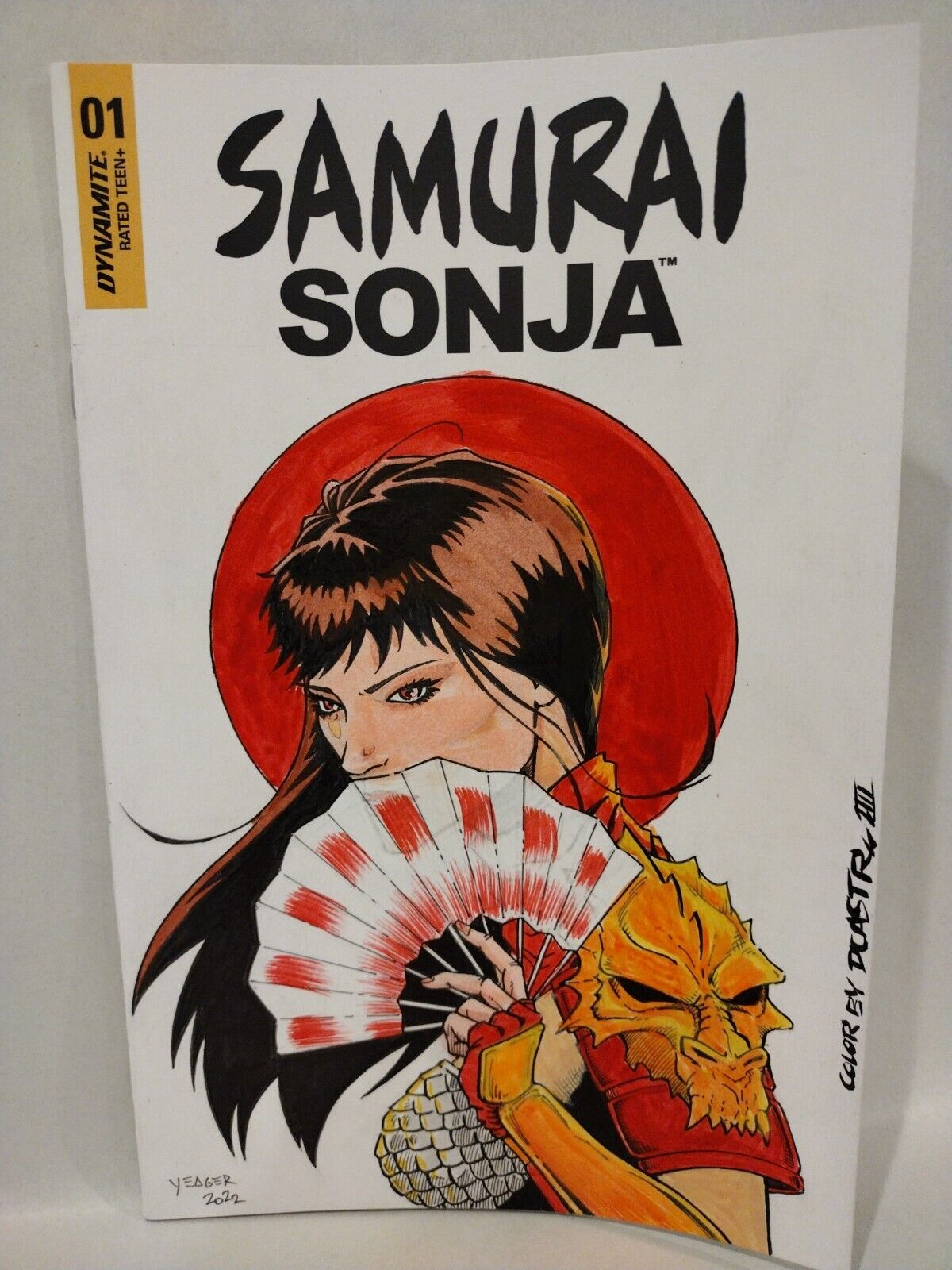 Samurai Sonja #1 (2022) Blank Cover Comic w Original Drew Yeager Art ARG COA 