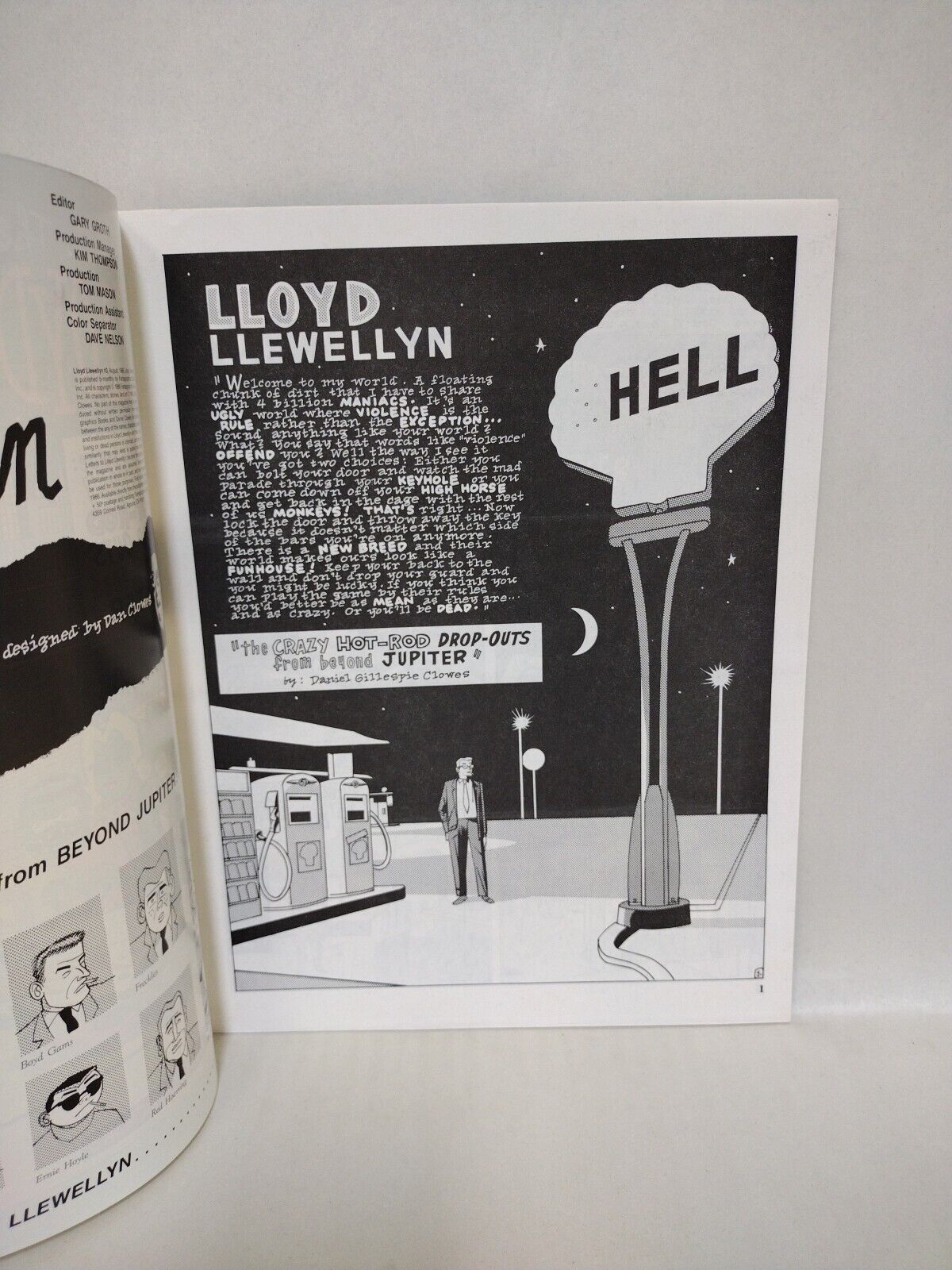 Lloyd Llewellyn (1986) #3 Daniel Clowes Fantagraphics Comic Magazine 1st Print 