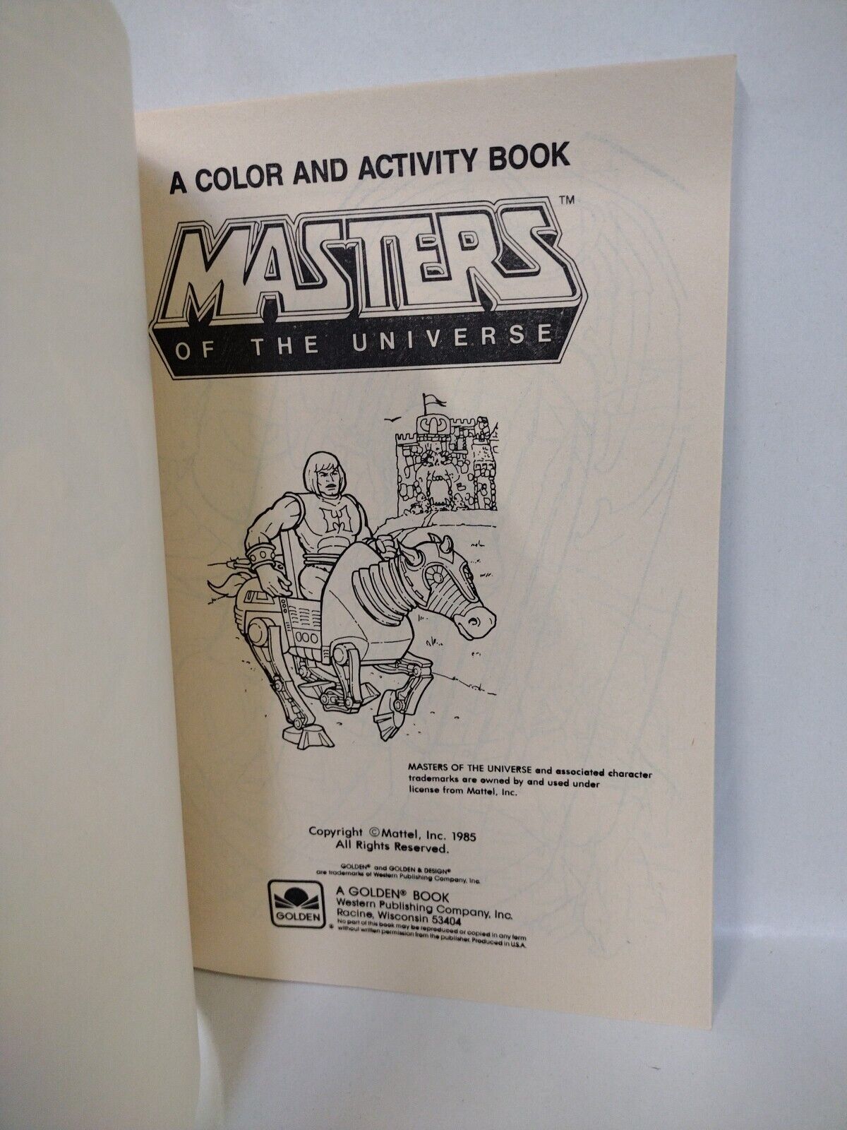 Masters Of The Universe (1985) Giant Color Activity Golden Book Beast Man New