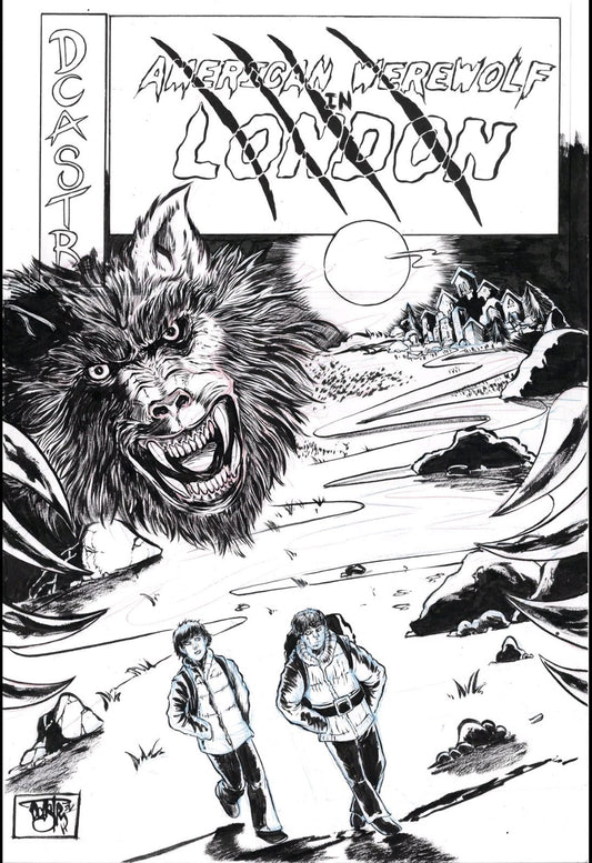 American Werewolf In London #1 (2025) Faux Comic Cover Original + Color DCastr