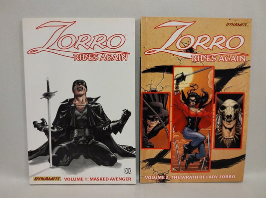 Zorro Rides Again (2012) Dynamite TPB Set Vol 1 & 2 New 