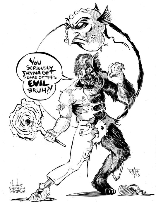 You Don't Even Know Me 9 x 12" Original Dave Castr Comic Illustration Art W COA