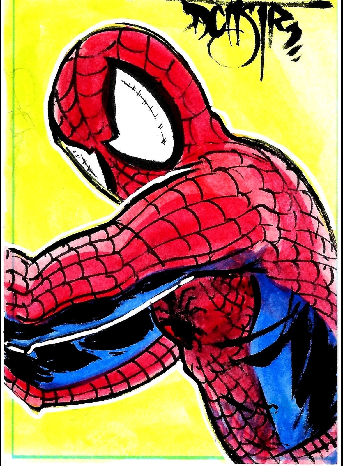 Dave Castr Crusin (2025) OAC Sketch Card W Original Marvel Spider-Man Art
