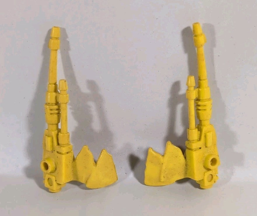 1993 TMNT Pizza Powered Turtle Prop Side-swipin Loaded Yellow Machine Gun Set