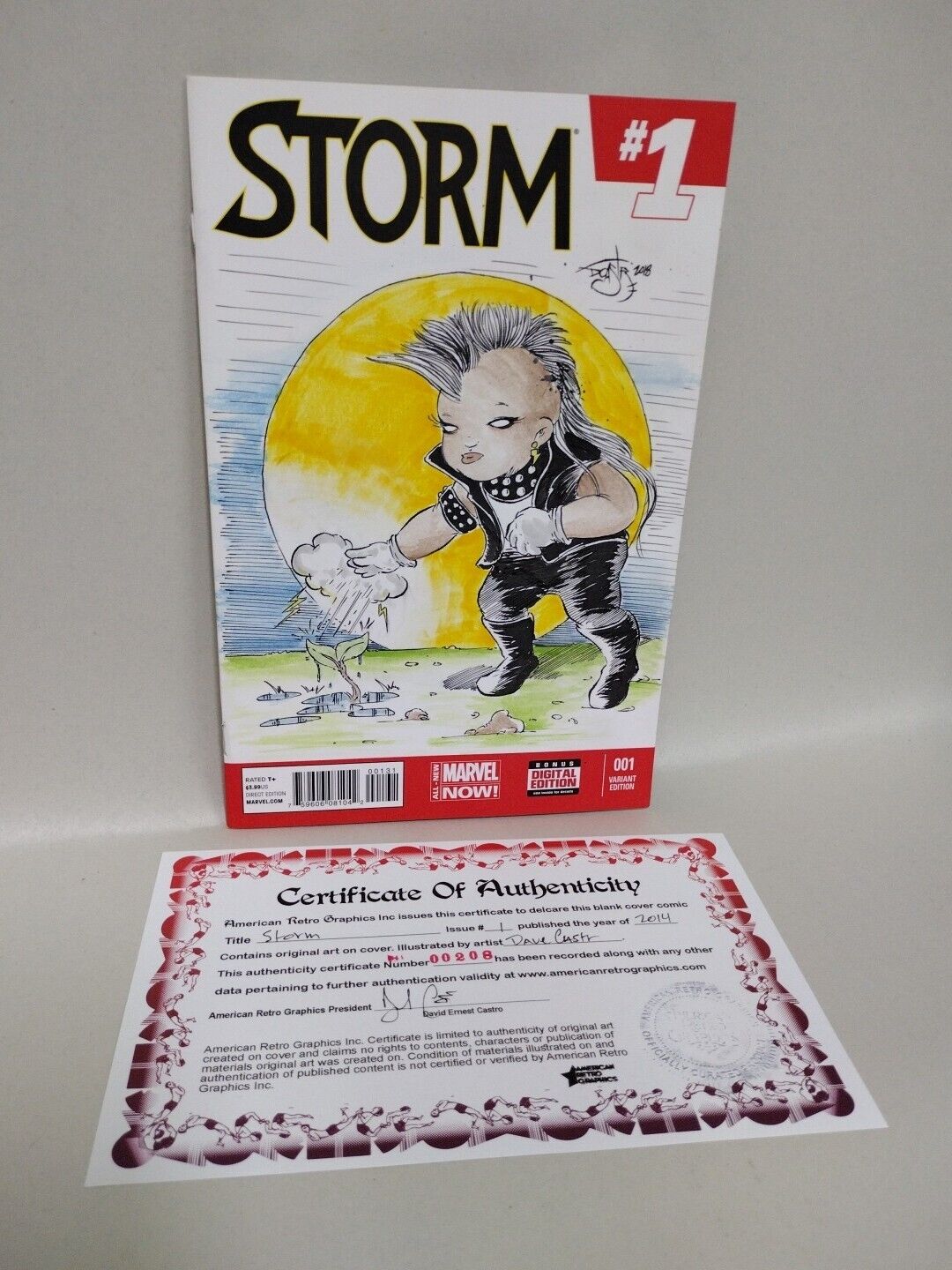 Storm #1 (2014) Marvel Comic Sketch Cover Variant W Original Dave Castr Art