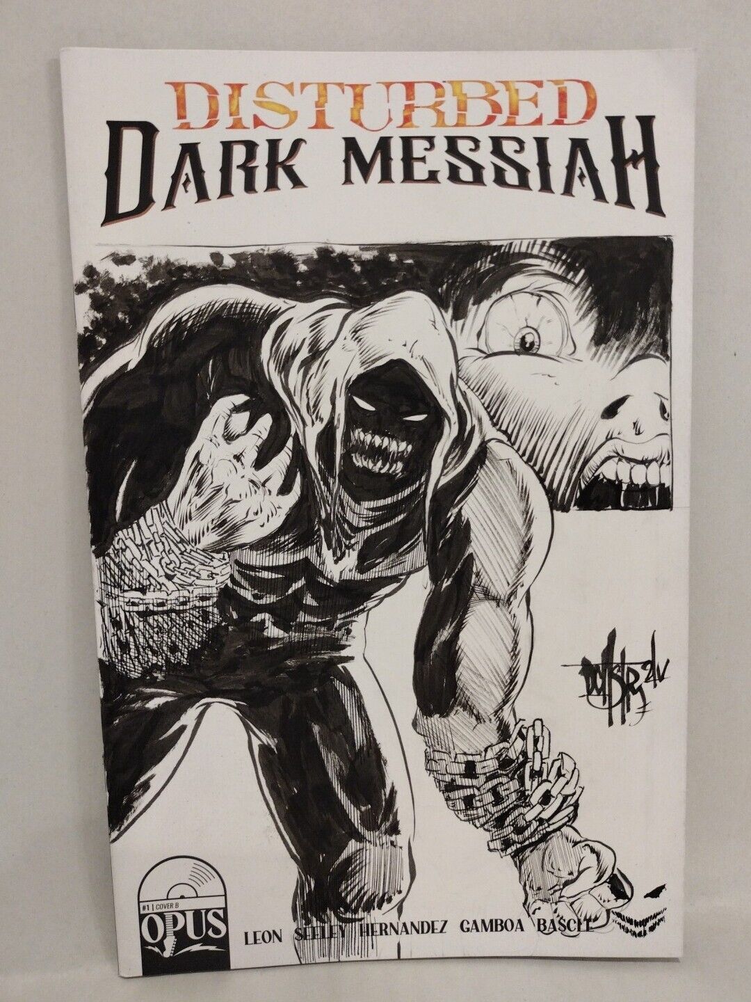 DISTURBED DARK MESSIAH #1 Opus Original Dave Castr Sketch Variant Cover Comic