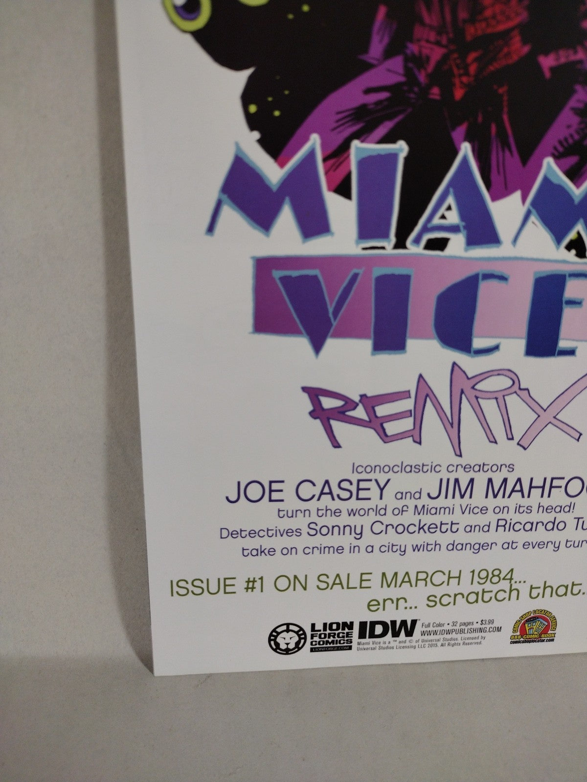MIAMI VICE REMIX #1 (2015) IDW Preview Ashcan Comic Joe Casey Jim Mahfood NM