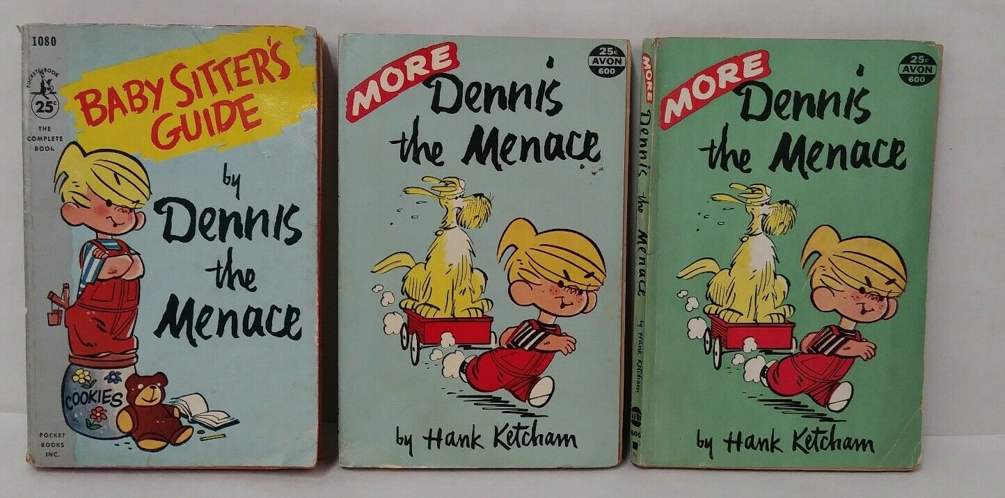 Lot Of 3 Dennis The Menace (1954) Softcovers Hank Ketcham Avon Pocketbooks