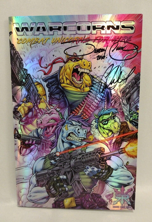 Warcorns Combat Unicorns For Hire #1 Source Point 2019 Comic Signed Garrett Gun 