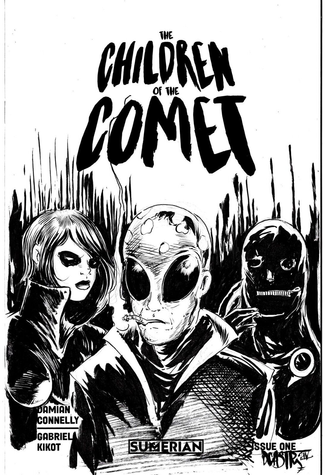 CHILDREN OF THE COMET #1 Blank Variant Cover Comic W Original Art Dave Castr