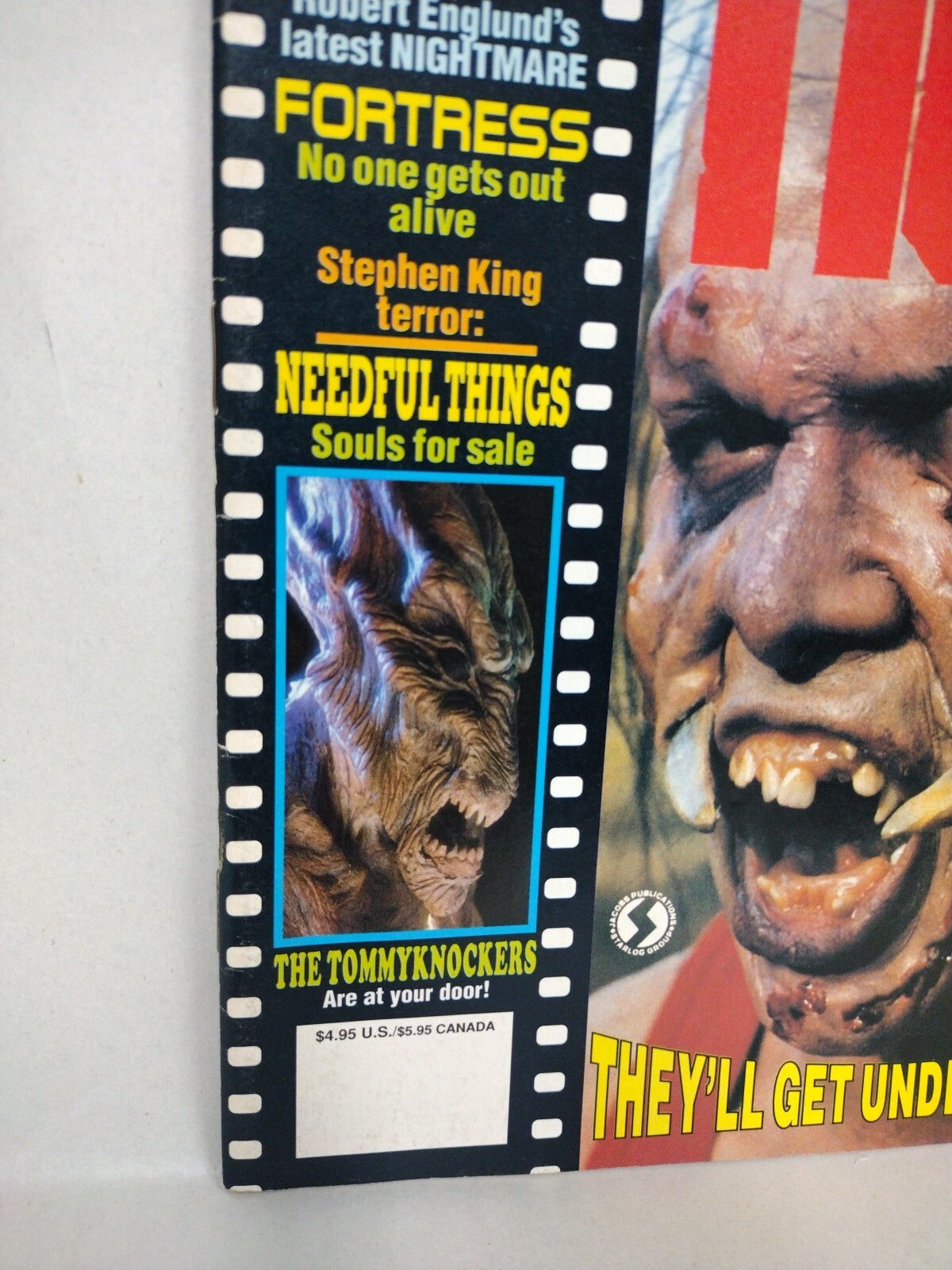 FANGORIA Magazine 123 (1993) Stephen King Tommy Knockers Needful Things Ticks VF
