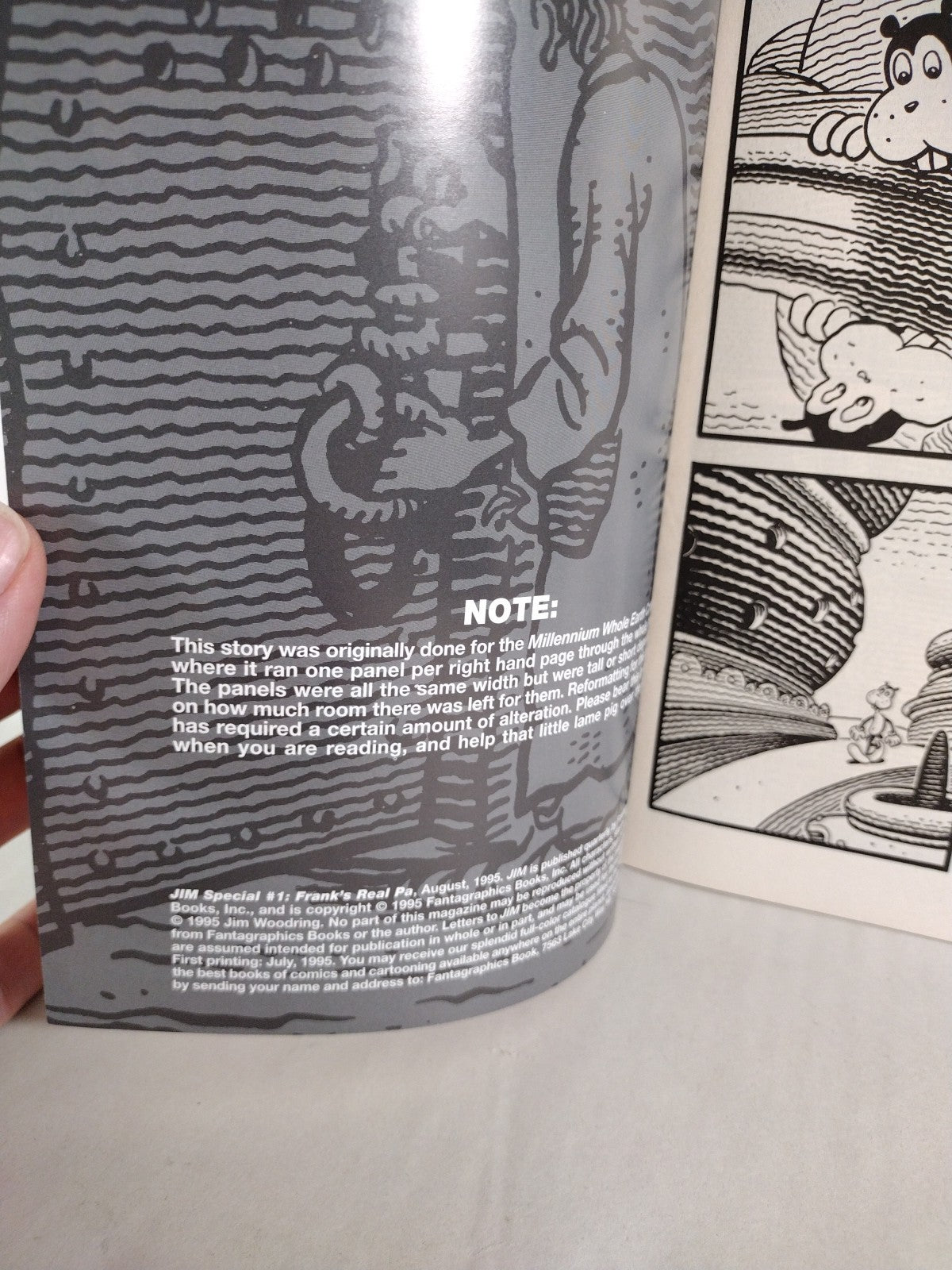 Jim Woodring Special Frank's Real Pa #1 (1995) Fantagraphics Comic