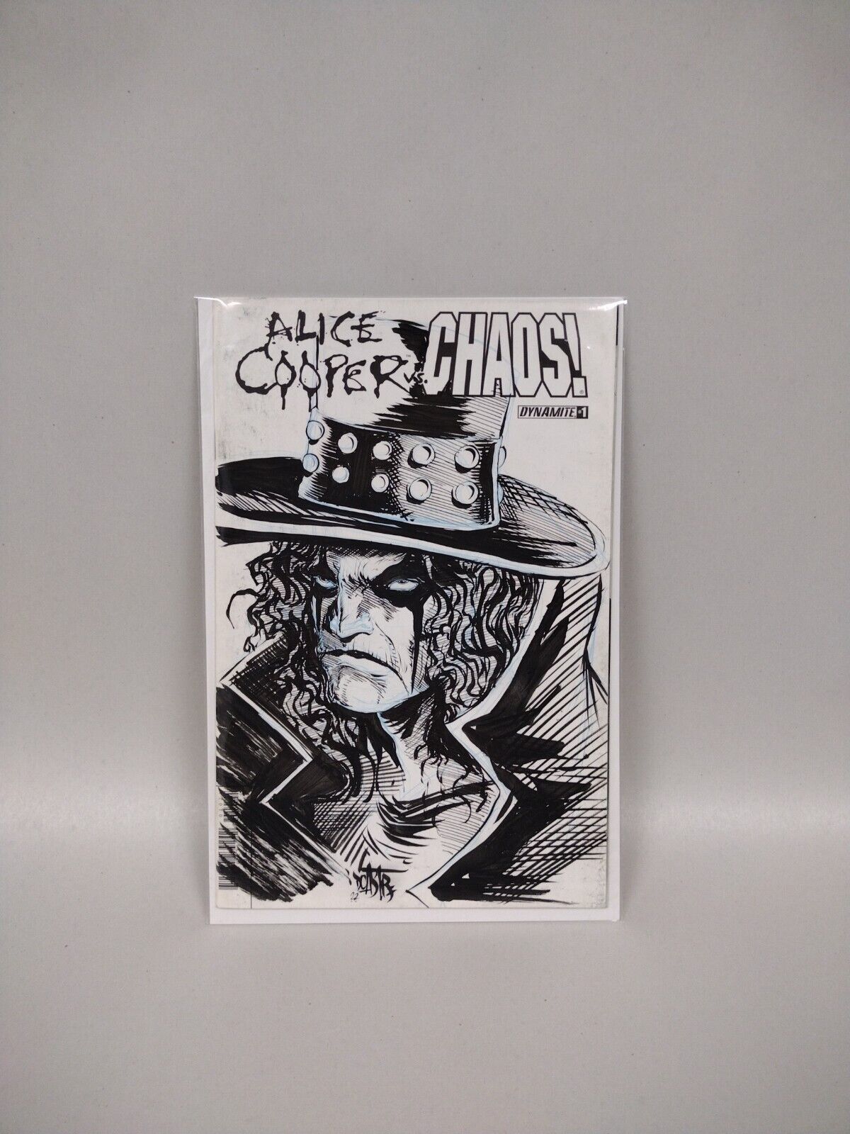 ALICE COOPER VS CHAOS! #1 Blank Cover Variant w Original Art Dcastr