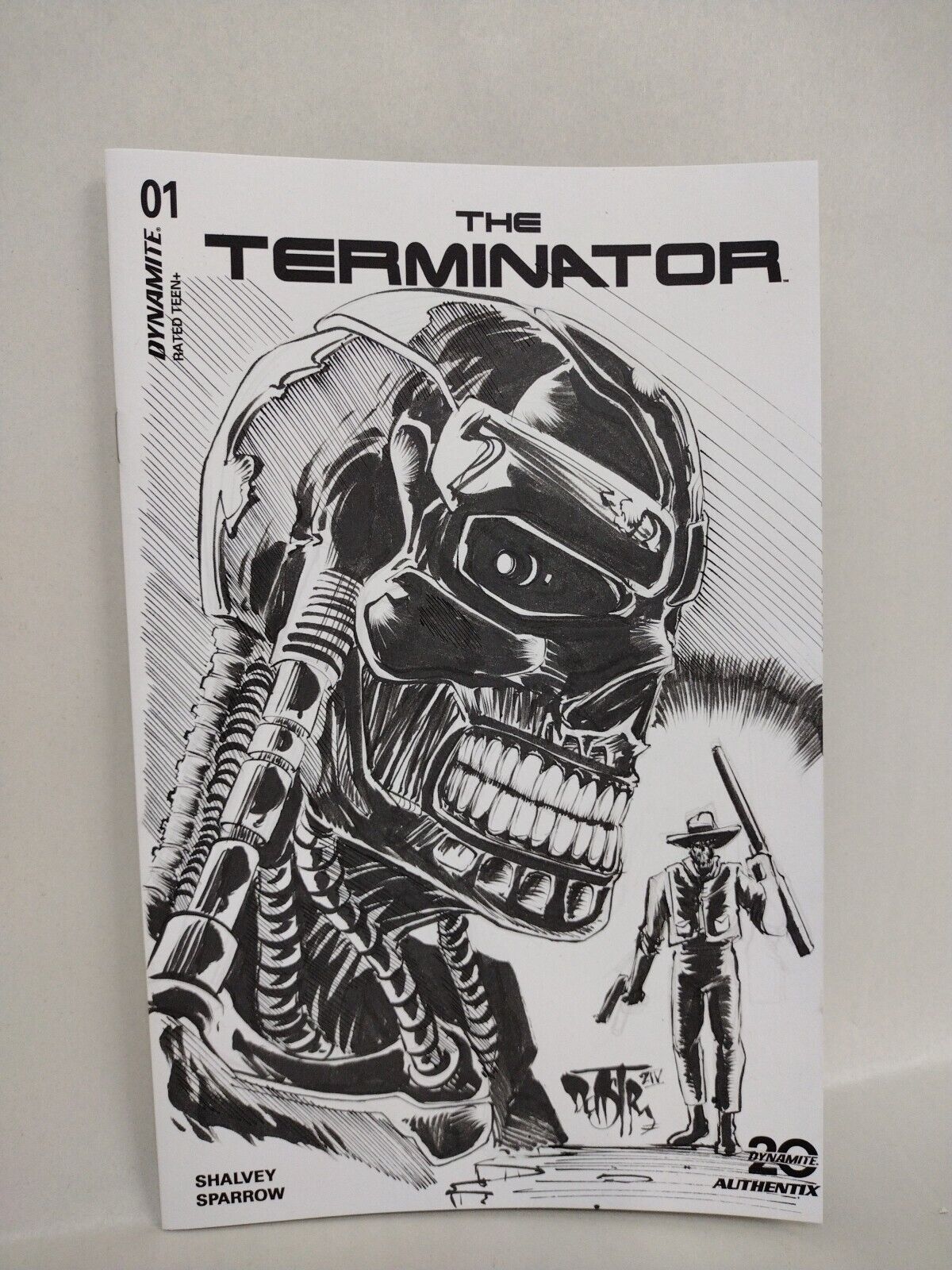 Terminator #1 (2024) Dynamite Comic Sketch Variant Cover W Original DCastr Art