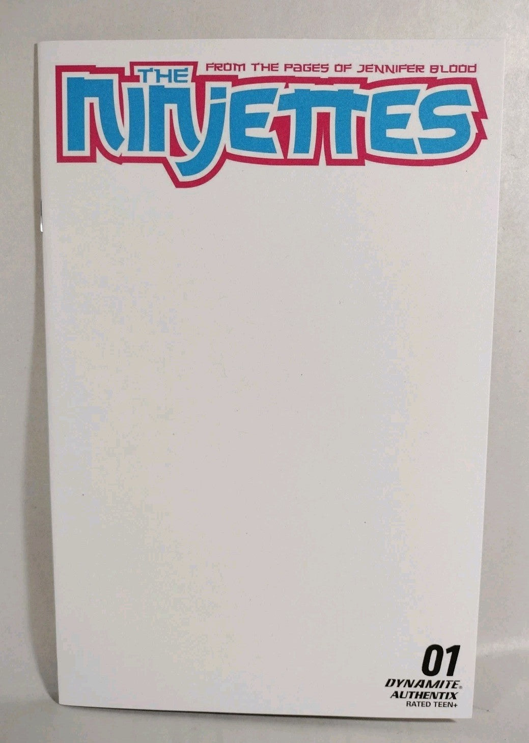 NINJETTES #1 (2022) Dynamite Blank Sketch Authentix Cover E Variant New 