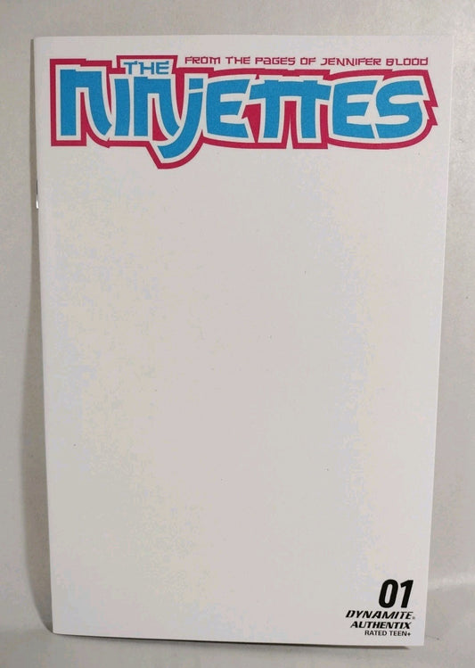 NINJETTES #1 (2022) Dynamite Blank Sketch Authentix Cover E Variant New 