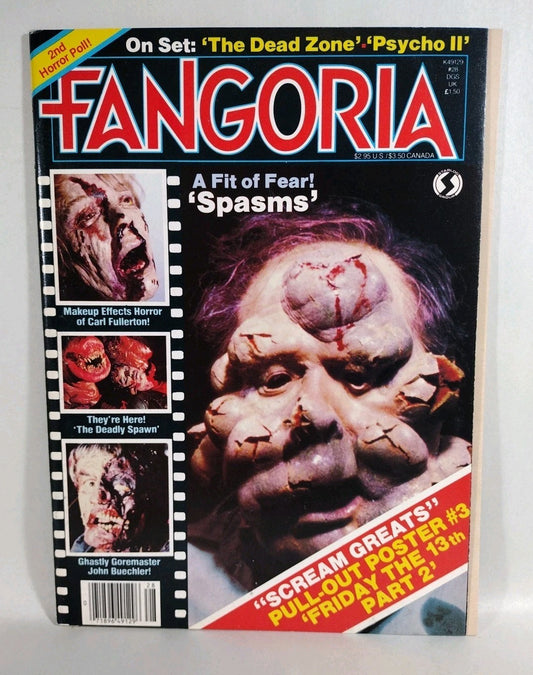 Fangoria Magazine 28 (1983) Friday The 13th Pt 2 Poster Spasms Deadly Spawn VF