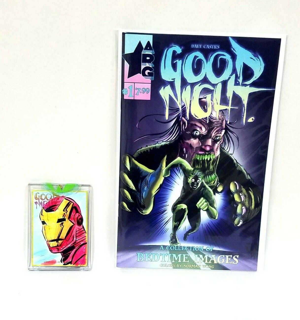 Dave Castr's Good Night Art Book & Good Night Original Art Sketch card