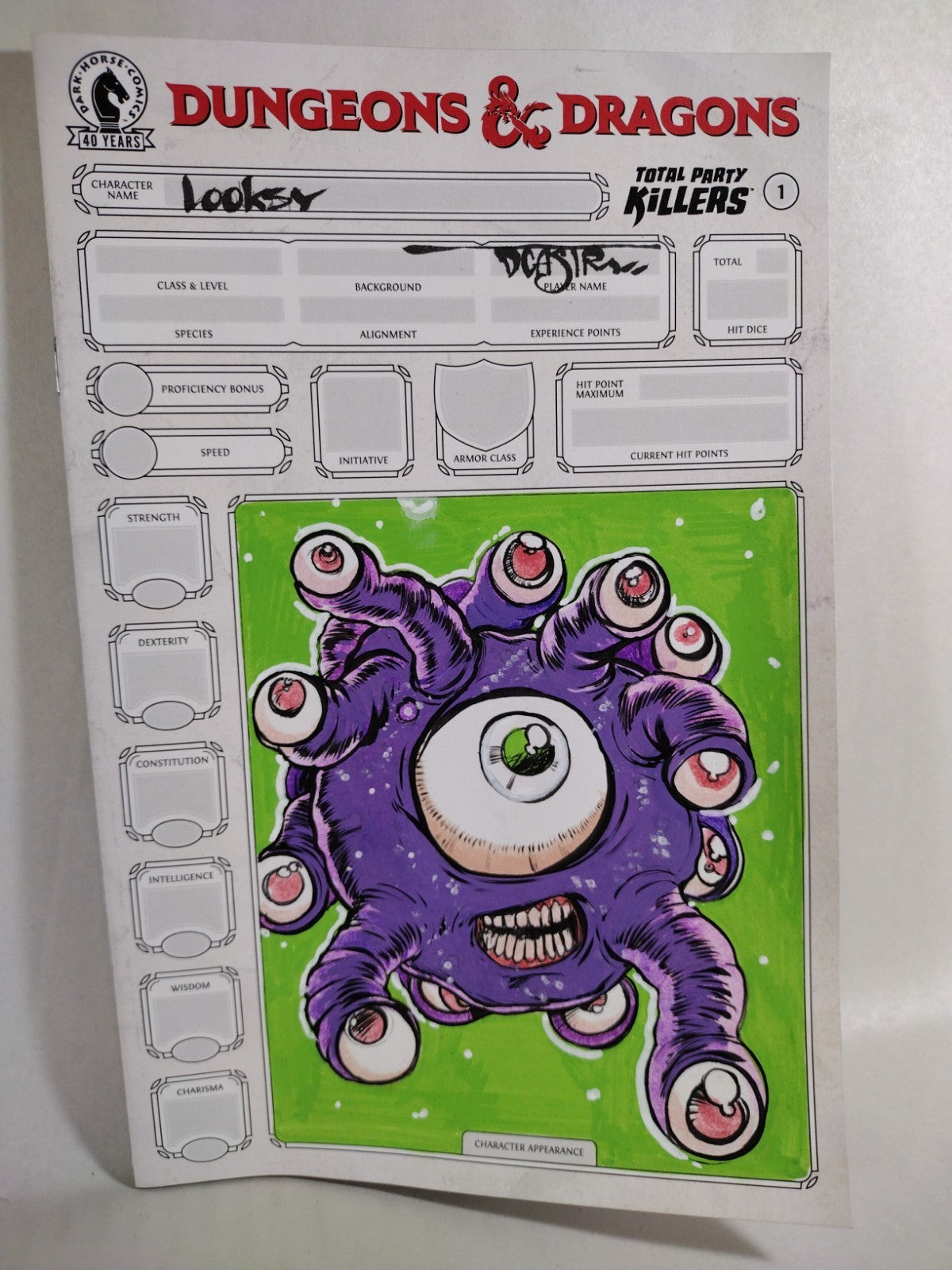 Dungeon & Dragons Total Party Killers #1 Dark Horse Sketch Cover W Original Art
