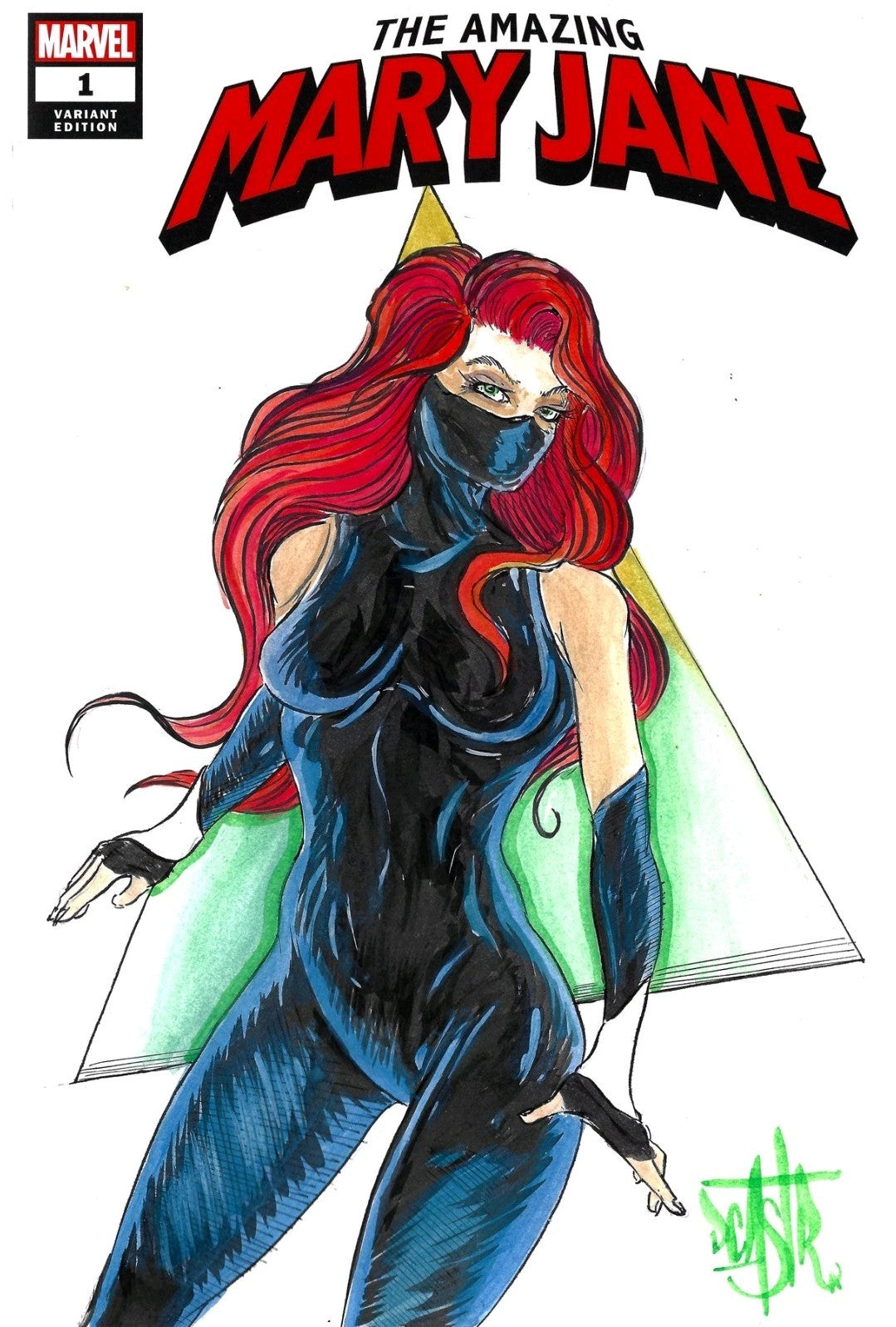 Amazing Mary Jane (2019) Marvel Sketch Cover Variant W Original Dave Castr Art