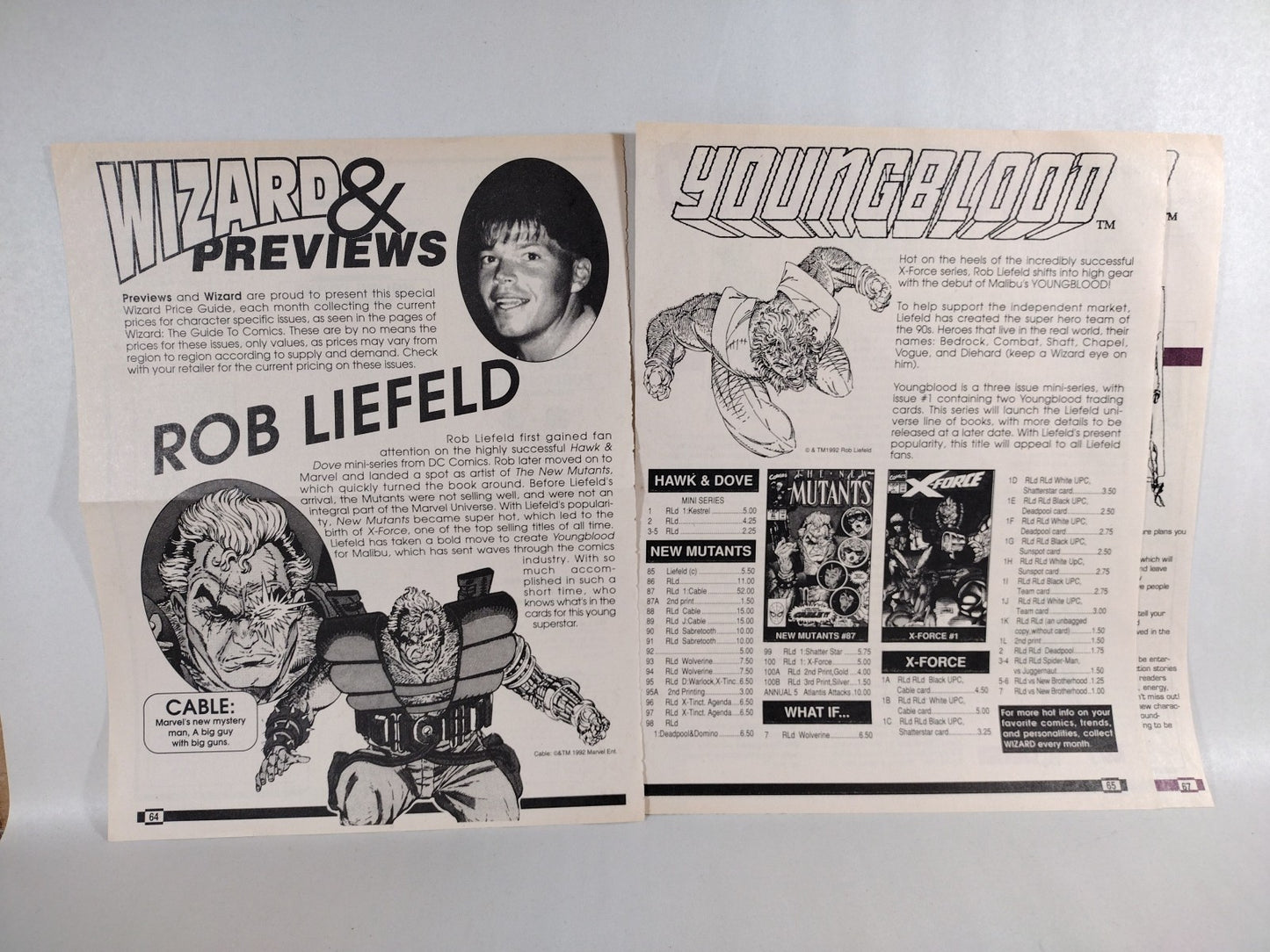 Youngblood (1992) Rob Liefeld Complete Interview Previews Magazine Clippings 4pg
