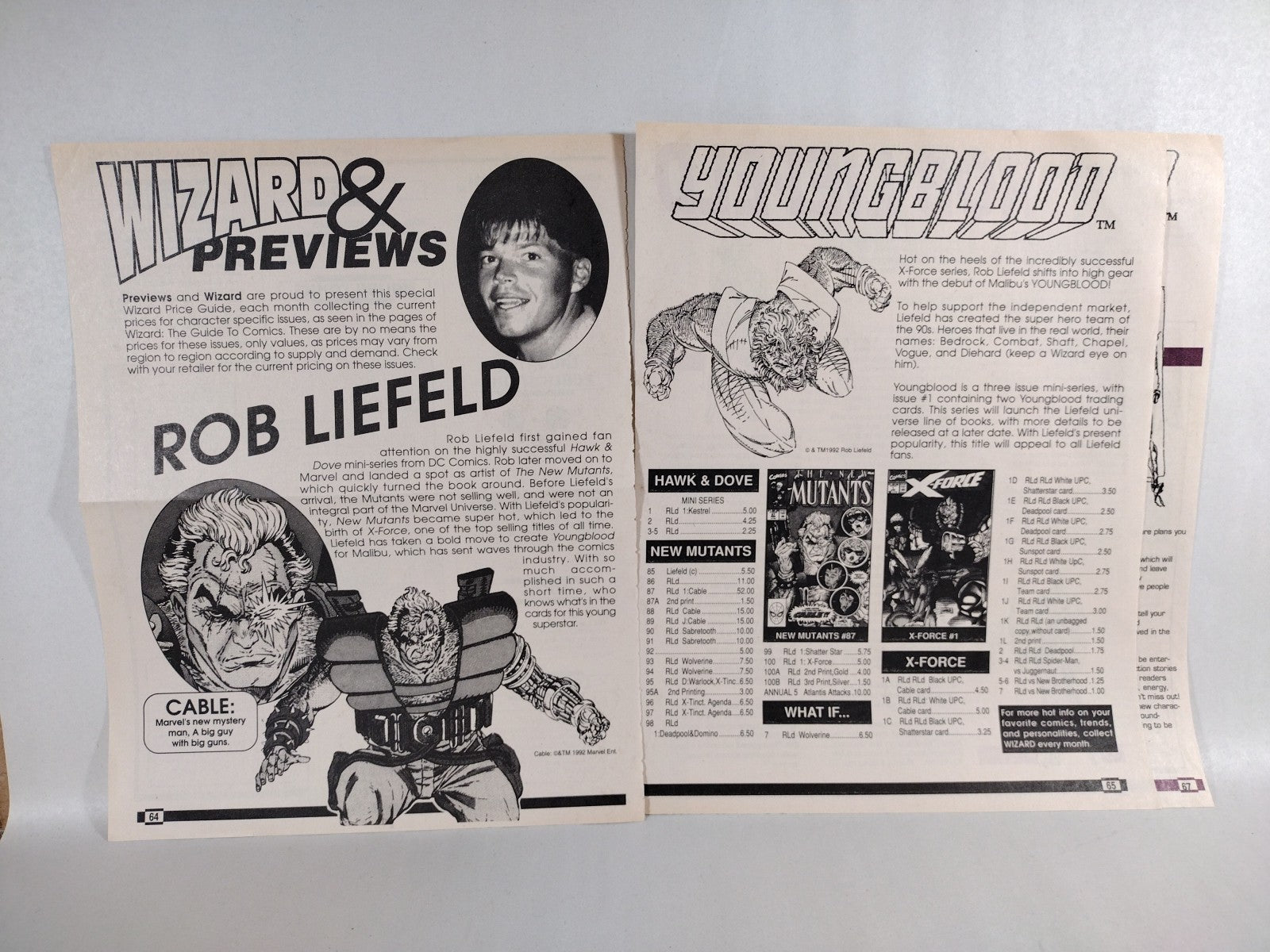 Youngblood (1992) Rob Liefeld Complete Interview Previews Magazine Clippings 4pg