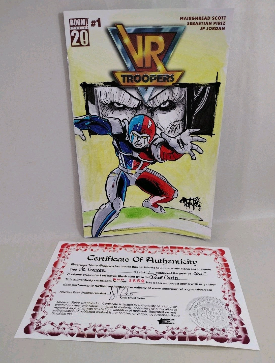 VR Troopers #1 (2025) Boom Sketch Cover Variant Comic W Original Dave Castr Art