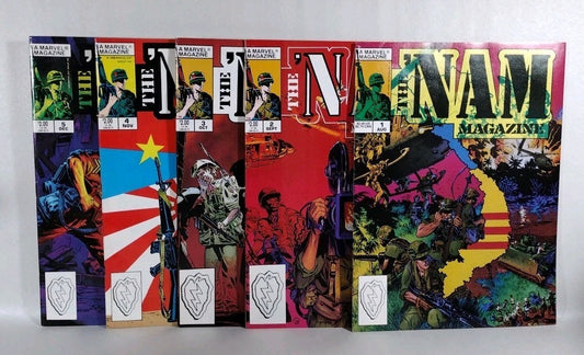 The NAM Magazine (1988) Marvel Comic Lot Set #1 2 3 4 5 Michael Golden FN