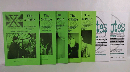 X-Files (1995) X-Phile Fan Club Exclusive Newsletters #6 7 8 9 11 + X-Notes #3 4