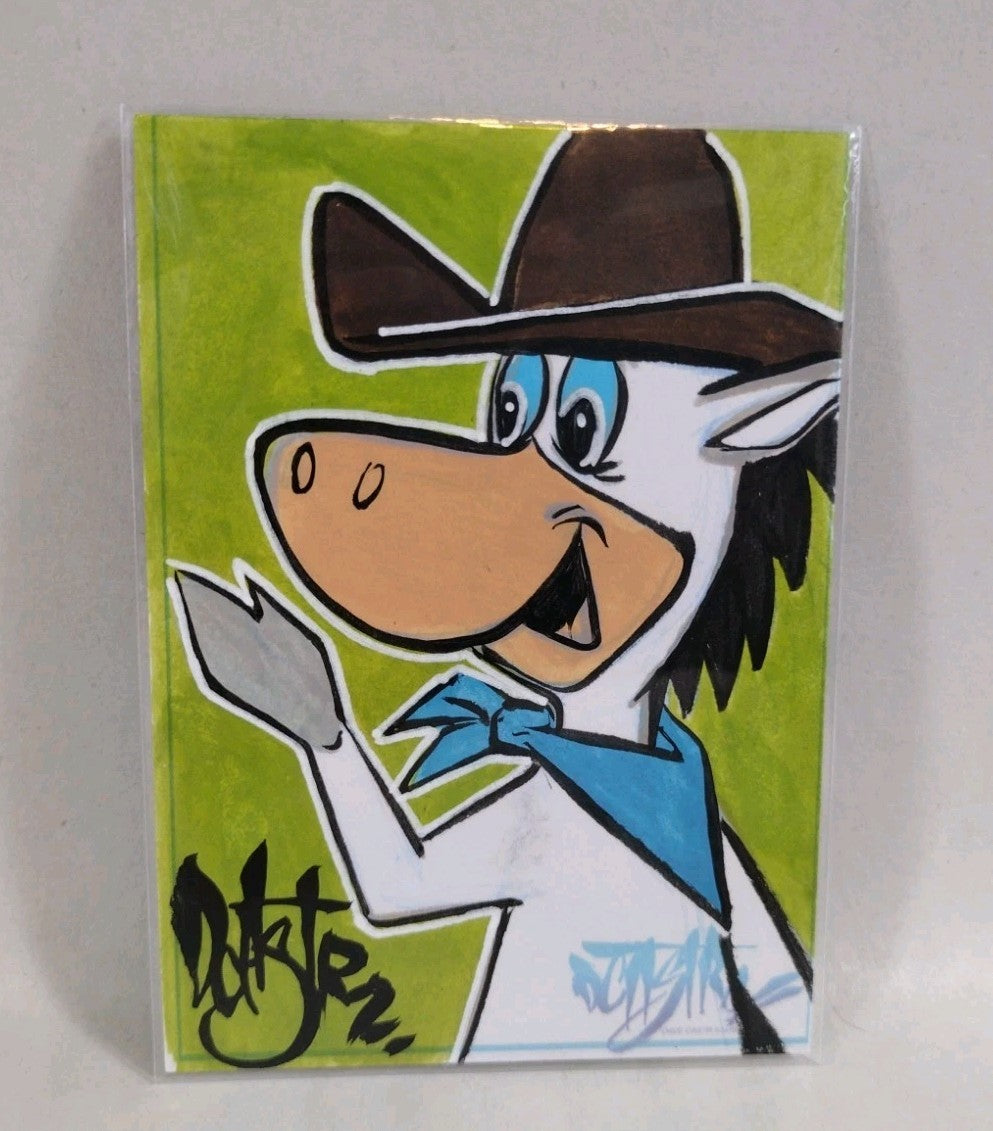 Dave Castr Crusin (2025) OAC Sketch Card W Original Quick Draw McGraw Art 