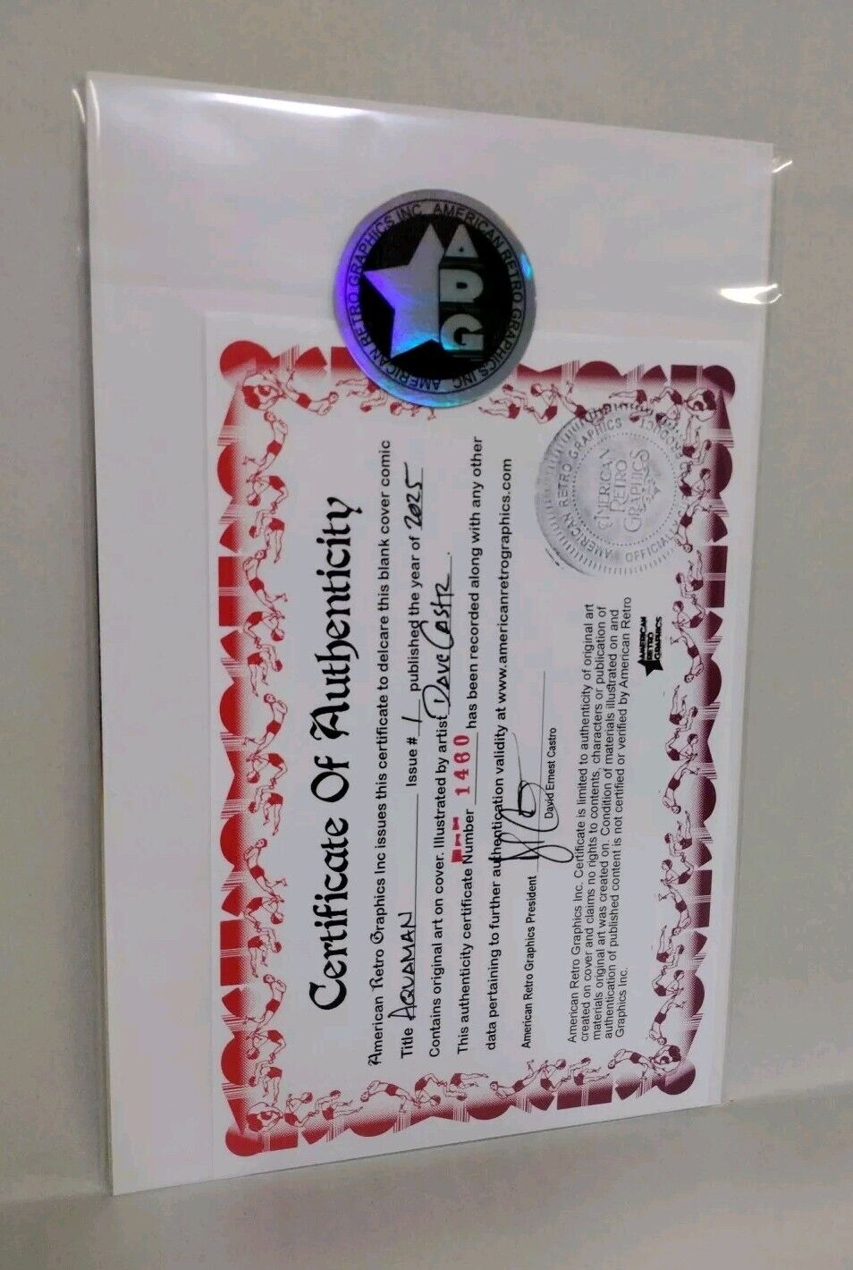 Aquaman 1 (2025) DC Comic Sketch Variant Cover W Original Dave Castr Art