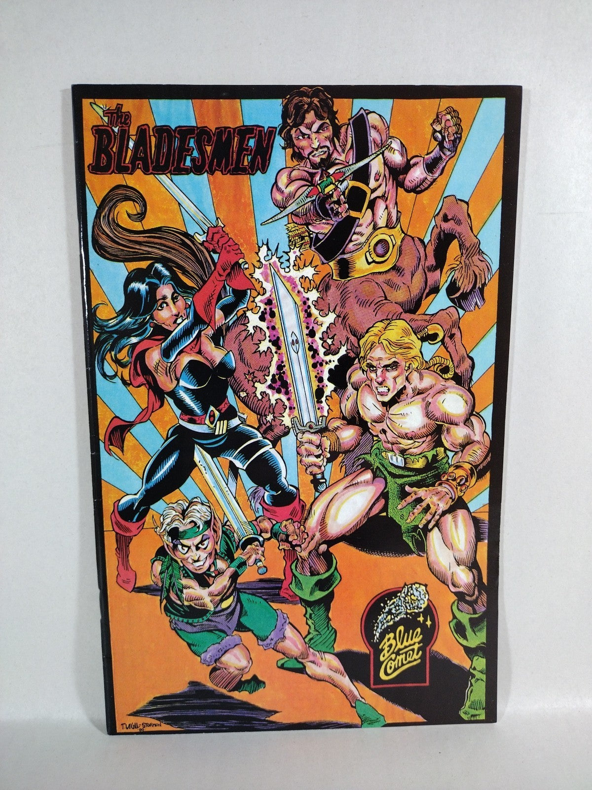 Bladesmen (1991) Blue Comet Comic Set #0 1  w Cards Tim Vigil Steven Hughes