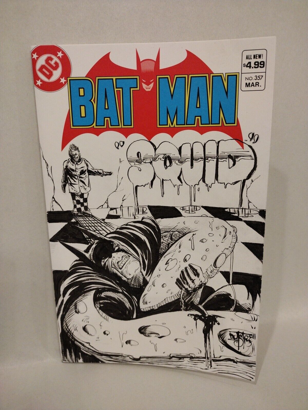 Batman 357 (2023) Facsimile Ed Blank Cover Variant W Original Dave Castr Art COA