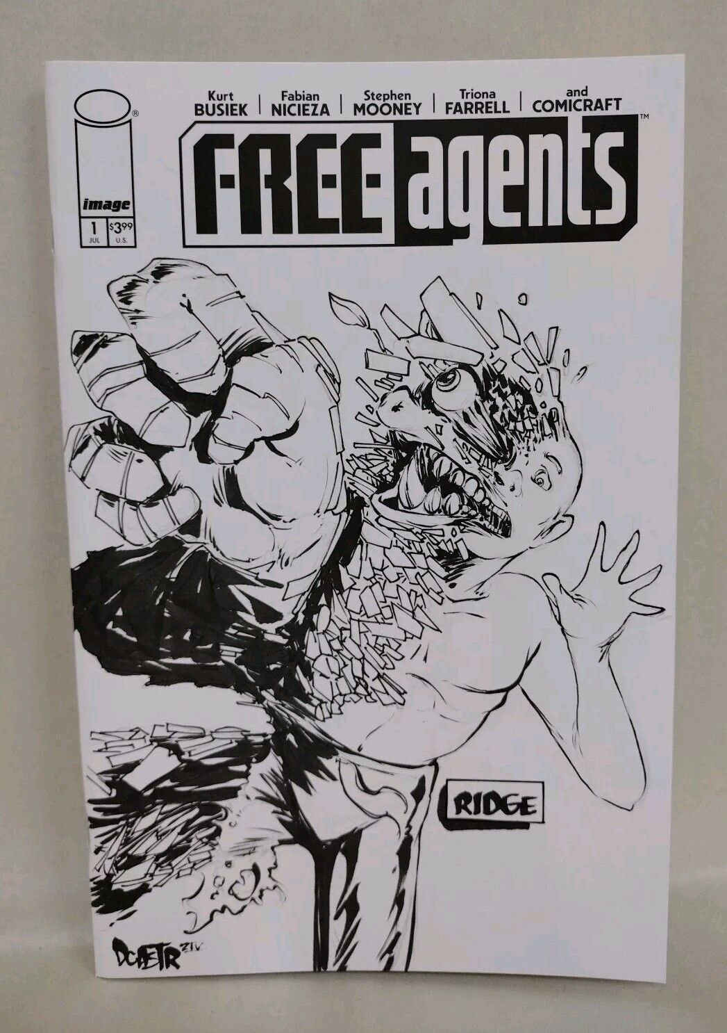 Free Agents 1 (2024) Image Comic Ridge Sketch Variant W Original Dave Castr Art