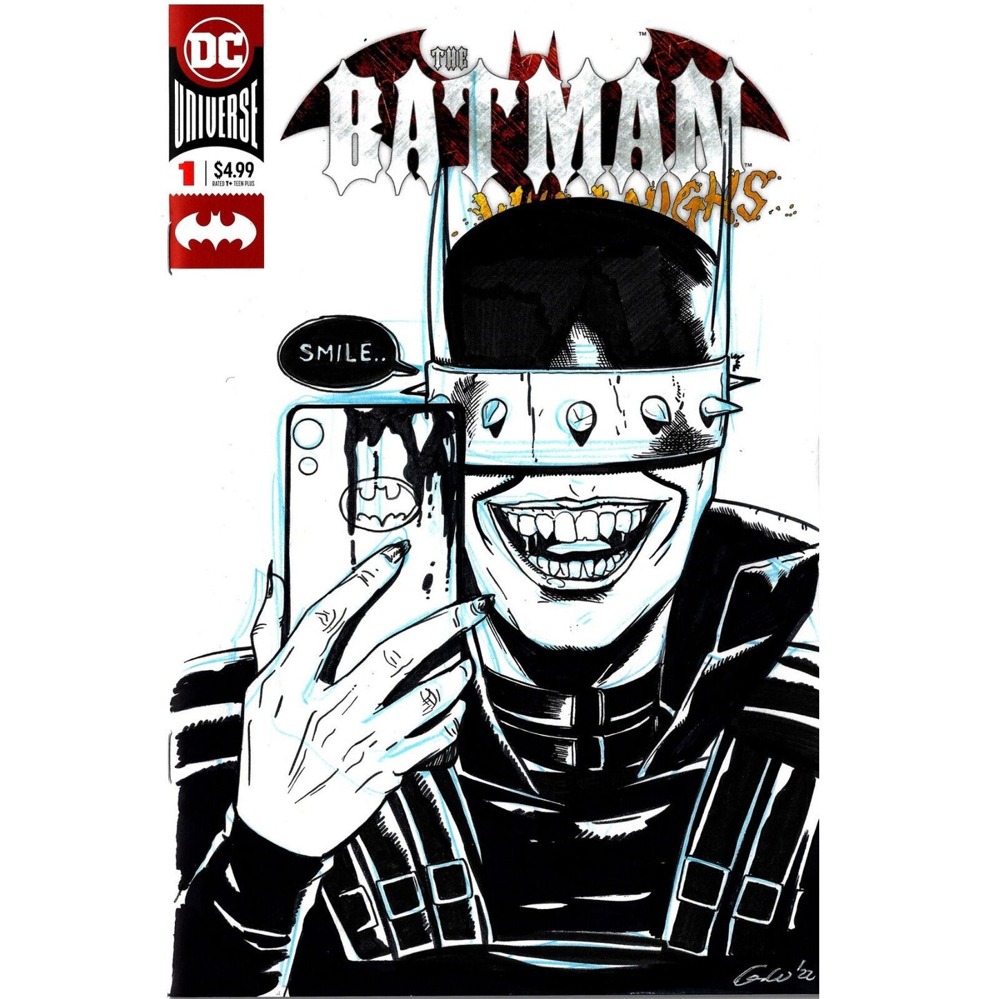 BATMAN WHO LAUGHS #1 (2019) DC Comic Blank Cover Var w Original Woronchak Art 