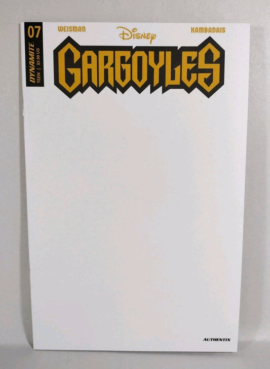 Gargoyles #7 (2023) Disney Dynamite Blank Sketch Variant Cover Comic NM